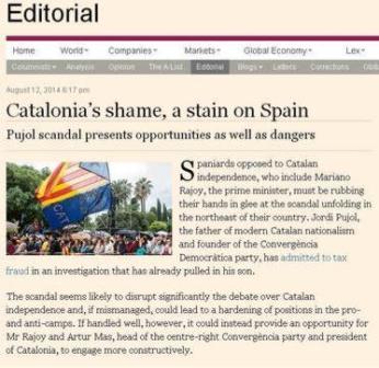 La vergüenza de Cataluña